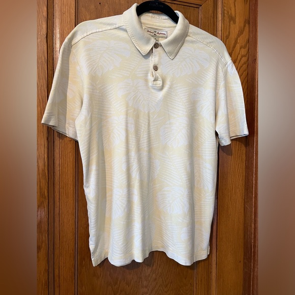 Tommy Bahama Men’s Tropical Yellow and White Golf Polo Size M - Picture 1 of 5